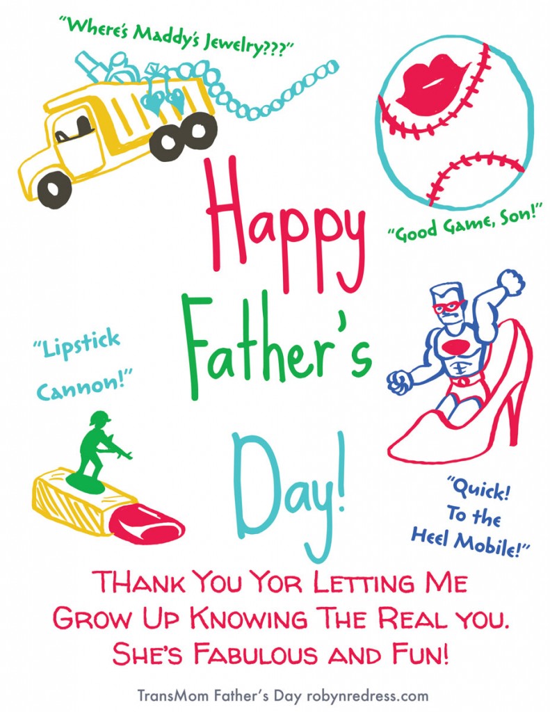 Transmom TransDad MTF Father's Day Card